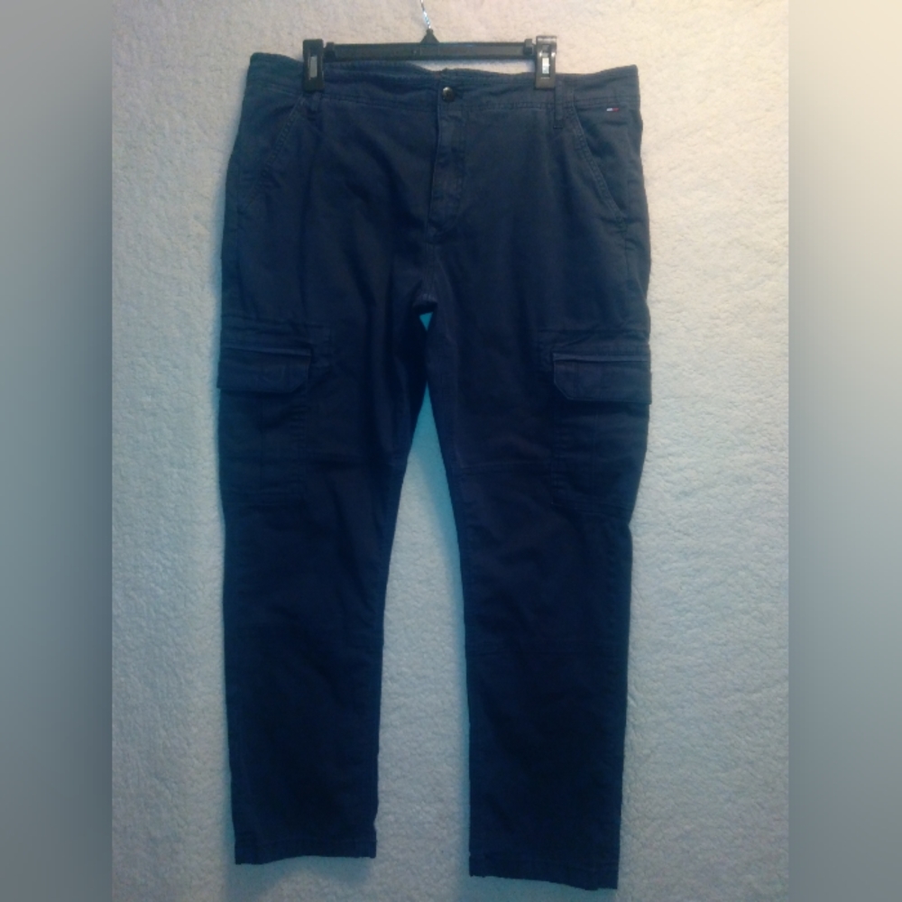 Tommy Hilfiger Mens Slim Blue Cargo Pants Size 36×30